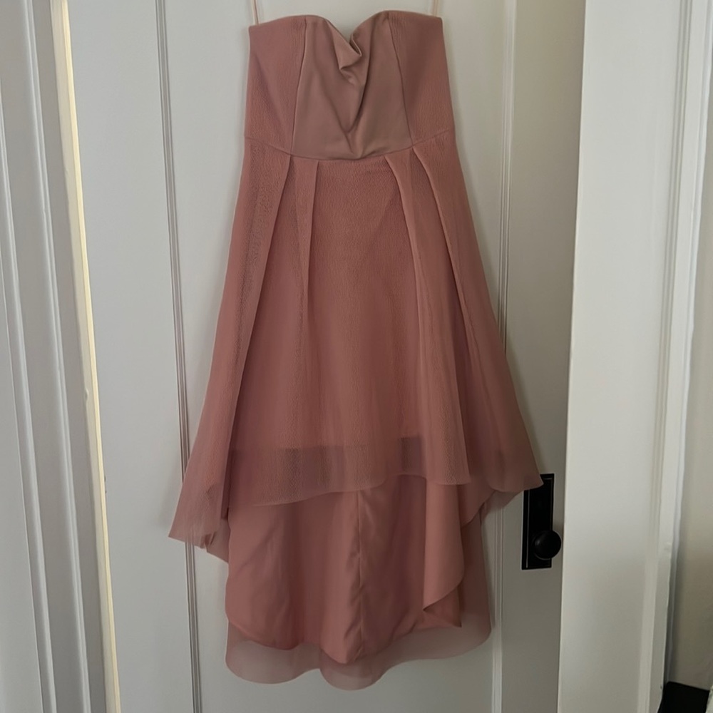 Elliatt Pink High low strapless dress